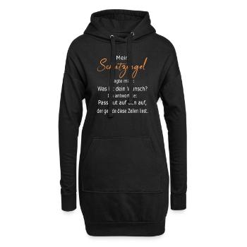 Schutzengel Engel - Hoodie-Kleid - Schwarz - Vorne