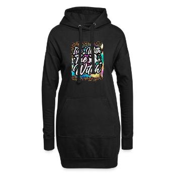 Halloween Je suis avec la sorcière Tie Dye - Sweat-shirt à capuche long Femme - noir - Devant