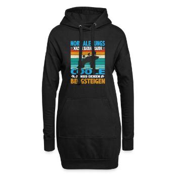 Witziger Bergsteiger Spruch für Jungs zum - Hoodie-Kleid - Schwarz - Vorne