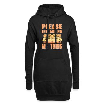 S’il vous plaît laissez-moi faire mon truc Vintage Baker T-Shirt - Sweat-shirt à capuche long Femme - noir - Devant