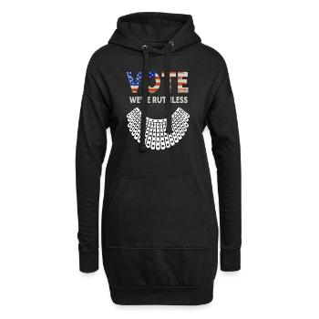 Vote des droits des femmes Nous sommes impitoyables Humains et femmes - Sweat-shirt à capuche long Femme - noir - Devant