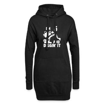 J’ai 5 ans et Diggin' It - Sweat-shirt à capuche long Femme - noir - Devant