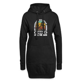 Meine Lieblings-Mountainbike-Kumpel nennen mich - Hoodie-Kleid - Schwarz - Vorne