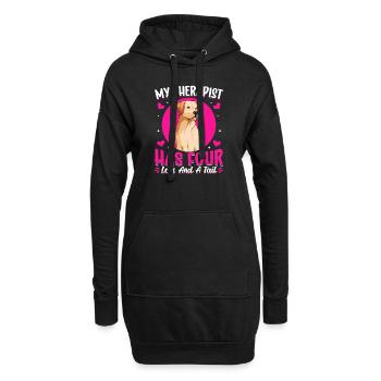 Labrador Retriever Therapeut Hat Vier Beine - Hoodie-Kleid - Schwarz - Vorne