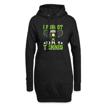 Vergessen, Wie Man Tennis Spielt Lustige - Hoodie-Kleid - Schwarz - Vorne