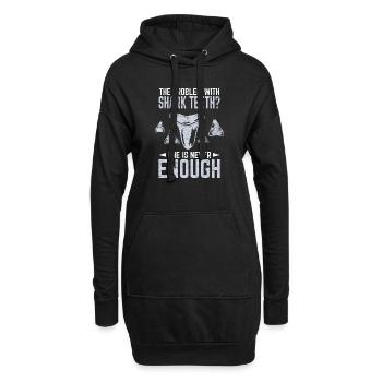 Le problème avec les dents de requin? On n’est jamais assez - Sweat-shirt à capuche long Femme - noir - Devant