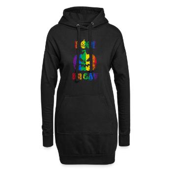 Hou! Je suis gay! Fierté d’Halloween - Sweat-shirt à capuche long Femme - noir - Devant