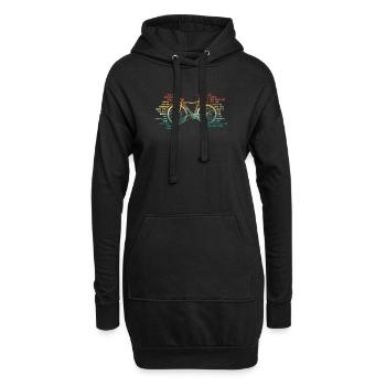 Fahrrad Biker Radfahren Anatomie Rennrad Teile Rad - Hoodie-Kleid - Schwarz - Vorne