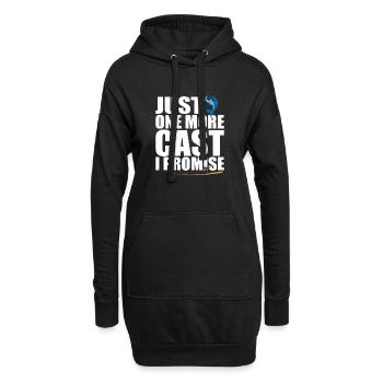 Just One More Cast I Promise Angler Fishing - Hoodie-Kleid - Schwarz - Vorne