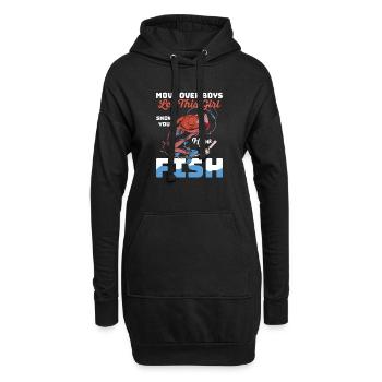 Move Over Boys Let This Girl Show You How To Fish - Hoodie-Kleid - Schwarz - Vorne