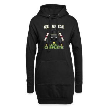 6th Grade Level Complete Middle School Graduation - Hoodie-Kleid - Schwarz - Vorne