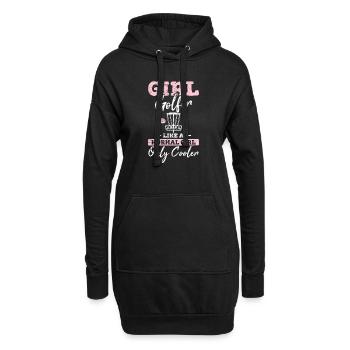Girl Golfer Like A Normal Girl Only Cooler Disc Go - Hoodie-Kleid - Schwarz - Vorne