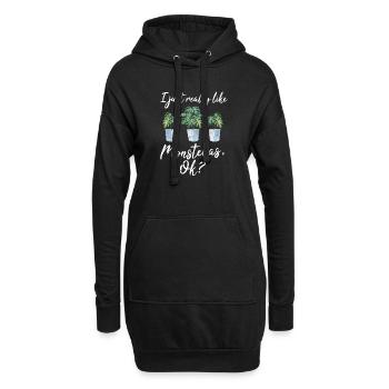 I Just Really Like Monsteras Ok Funny Plant Lover - Hoodie-Kleid - Schwarz - Vorne