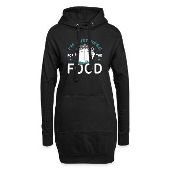 Je suis juste ici pour la croisière gastronomique - Sweat-shirt à capuche long Femme - noir - Devant