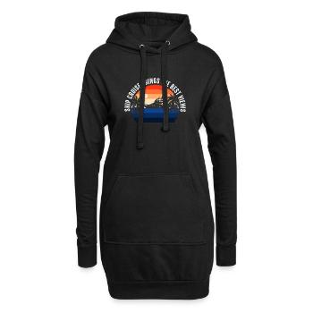 La croisière en bateau apporte la meilleure vue Kreuzfahrt - Sweat-shirt à capuche long Femme - noir - Devant