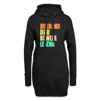 Mari Papa Bowler Legend Retro Bowling T-Shirt - Sweat-shirt à capuche long Femme - noir - Devant