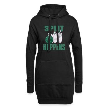 Split Happens Awesome Bowling Designs T-Shirt - Hoodie-Kleid - Schwarz - Vorne