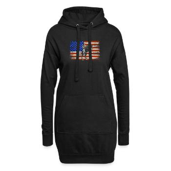 USA Flag Cowboy Roping Équitation américaine - Sweat-shirt à capuche long Femme - noir - Devant