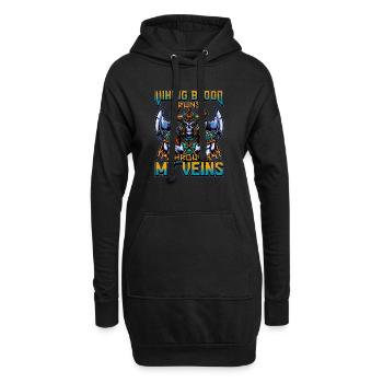 Conception de la mythologie viking nordique pour les guerriers vikings - Sweat-shirt à capuche long Femme - noir - Devant