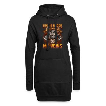Conception de la mythologie viking nordique pour les guerriers vikings - Sweat-shirt à capuche long Femme - noir - Devant