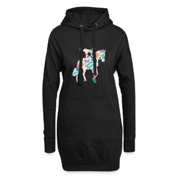 Voûte Volti Voûte Chevaux Chevaux Filles - Sweat-shirt à capuche long Femme - noir - Devant