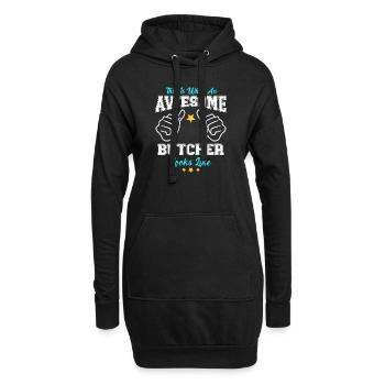 Voici à quoi ressemble un boucher génial - Sweat-shirt à capuche long Femme - noir - Devant