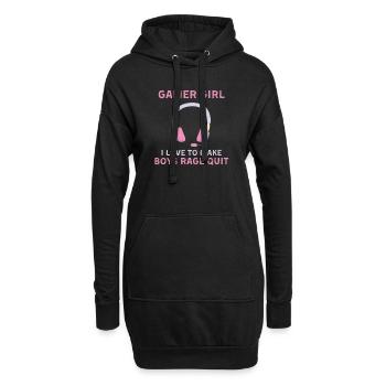 Gamer Girl Funny Quote Gaming Girls Teens - Hoodie-Kleid - Schwarz - Vorne