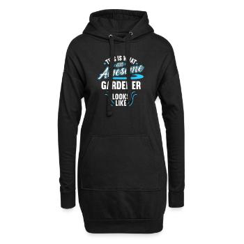 Voici à quoi ressemble un jardinier génial - Sweat-shirt à capuche long Femme - noir - Devant
