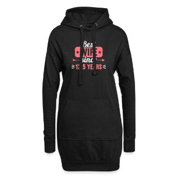 Best Wife Since 12,5 Years 12,5th Wedding day - Hoodie-Kleid - Schwarz - Vorne