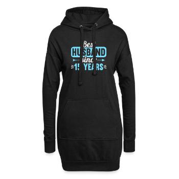 Best Husband Since 15 Years 15th Wedding Day - Hoodie-Kleid - Schwarz - Vorne