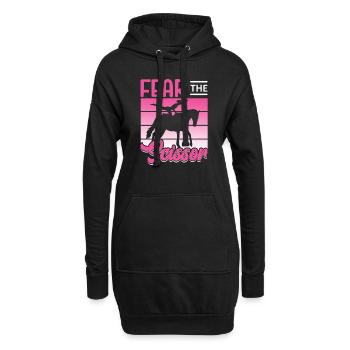 Voltigieren craint la voûte en ciseaux - Sweat-shirt à capuche long Femme - noir - Devant