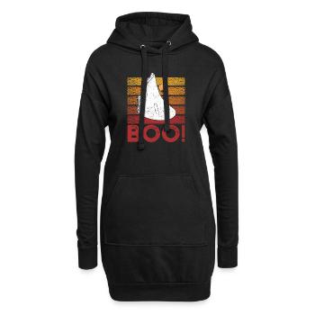 Boo Cute Ghost Saying Ghosts Spooky Halloween - Hoodie-Kleid - Schwarz - Vorne