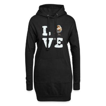 Love Birds Cute Bird Lover Funny Bird Watching Bir - Hoodie-Kleid - Schwarz - Vorne