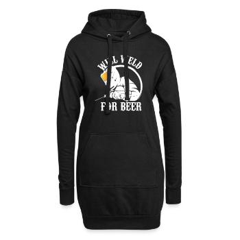 va souder pour la bière Conception pour un fan de blague de soudeur - Sweat-shirt à capuche long Femme - noir - Devant