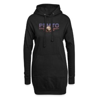 N’oubliez jamais Pluto Design Retro Style Funny Space - Sweat-shirt à capuche long Femme - noir - Devant