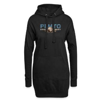 N’oubliez jamais Pluto Design Retro Style Funny Space - Sweat-shirt à capuche long Femme - noir - Devant