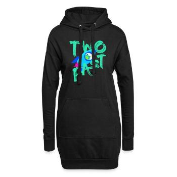 Two Fast Rakete Frosch Space 2 Jahre 2. Geburtstag - Hoodie-Kleid - Schwarz - Vorne