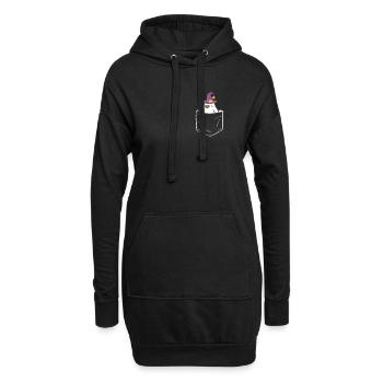 Tasche Huhn Hexe Kürbis Halloween Vogel Tier - Hoodie-Kleid - Schwarz - Vorne
