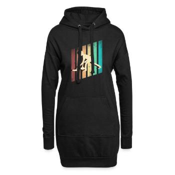 Curling Player Silhouette Curling Sport for a - Hoodie-Kleid - Schwarz - Vorne