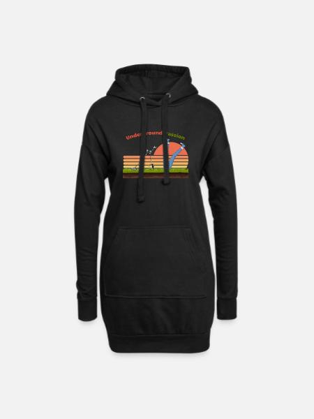 Underground-Leidenschaft für Detektive - Hoodie-Kleid - Schwarz