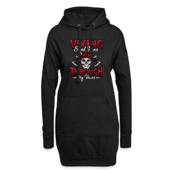 Norse Viking Mythology Design for Viking Warriors - Hoodie-Kleid - Schwarz - Vorne