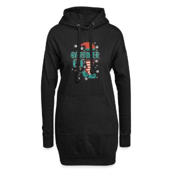 Weihnachts Elf Partnerlook Design Xmas Elfen - Hoodie-Kleid - Schwarz - Vorne