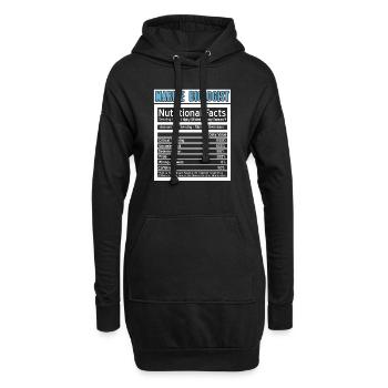 Funny Nutritional Facts Of A Marine Biologist - Hoodie-Kleid - Schwarz - Vorne