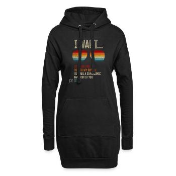 I Want To Break Free Ride My Bicycle - Hoodie-Kleid - Schwarz - Vorne