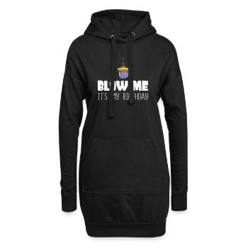 Blow Me Its My Birthday - Hoodie-Kleid - Schwarz - Vorne