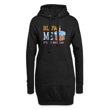 Blow Me Its My Birthday - Hoodie-Kleid - Schwarz - Vorne