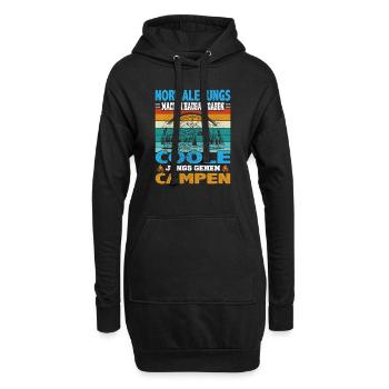 Camping Spruch Normale Jungs Hausaufgaben coole - Hoodie-Kleid - Schwarz - Vorne