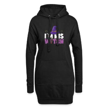 Ich bin seine Hexe Passende Halloween Paare Lustig - Hoodie-Kleid - Schwarz - Vorne
