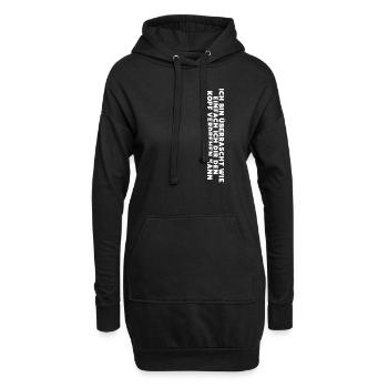 Ich verdrehe Idioten den Kopf - Hoodie-Kleid - Schwarz - Vorne