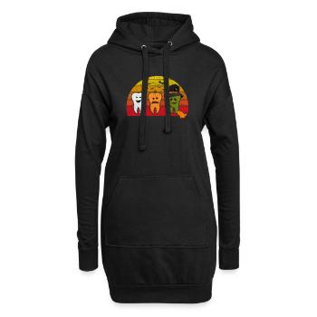 Dents Ghost Pumpkin Witch Dentiste mignon - Sweat-shirt à capuche long Femme - noir - Devant